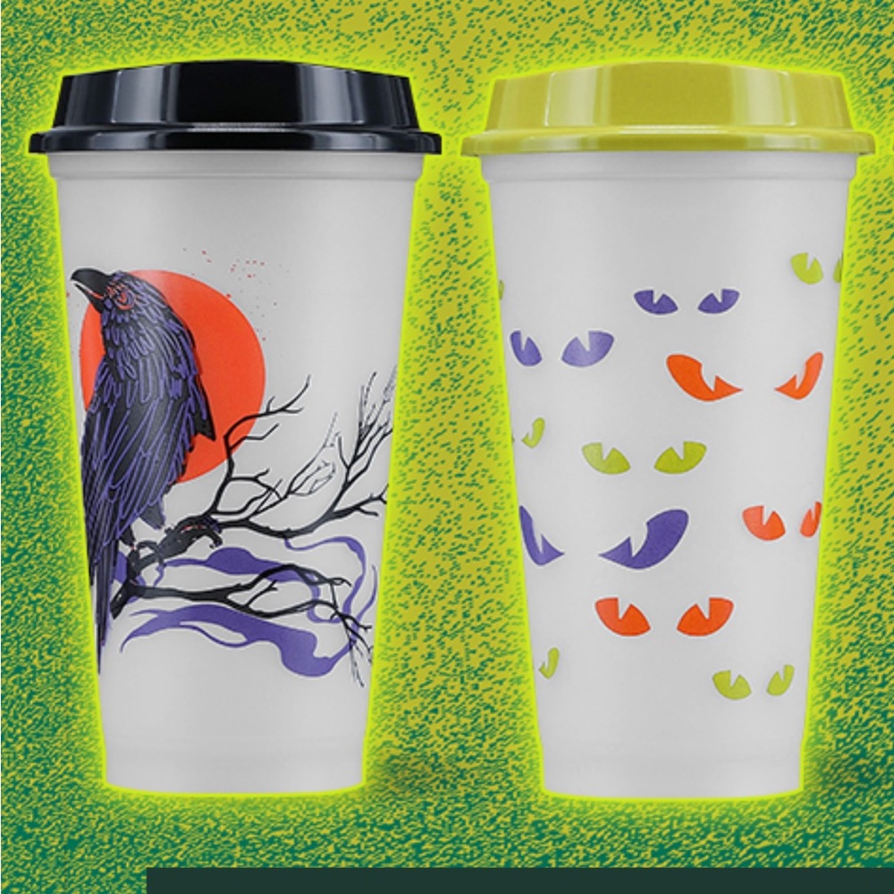 NWT Starbucks Glow in the Dark Halloween Hot Cups (6-Pack) (16 oz) - Picture 5 of 12
